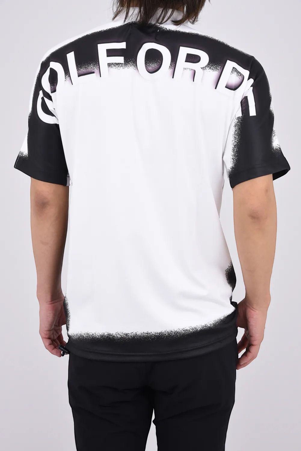 【2026AW 木村拓哉さん着用】 NOCTURNE MOCK NECK TEE / モノトーングラフィック モックネックTシャツ (ホワイト)