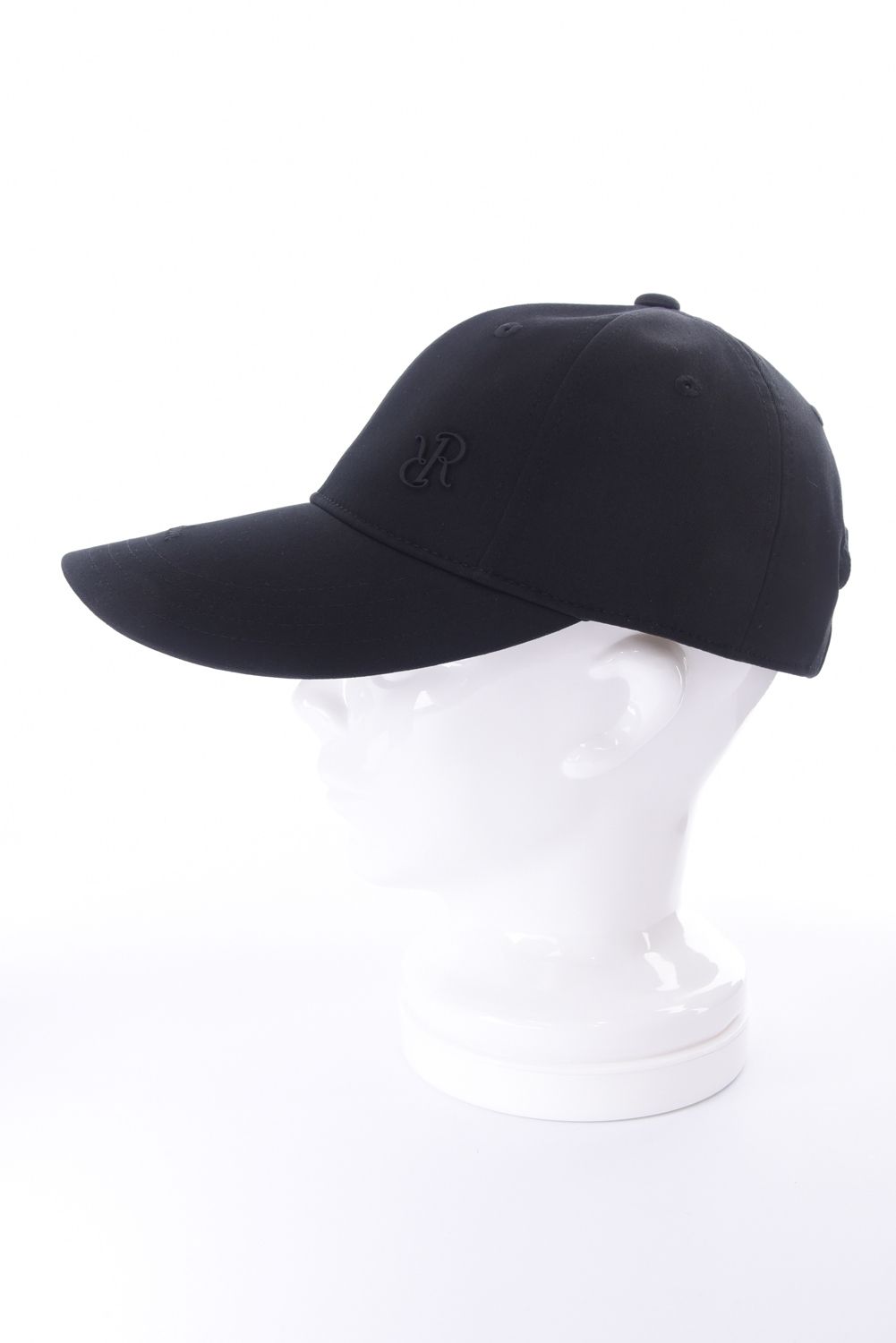 【26SS】 WIDE BRIM CAP / ブランドロゴ刺繍 本革ベルト つば広キャップ (ブラック)*