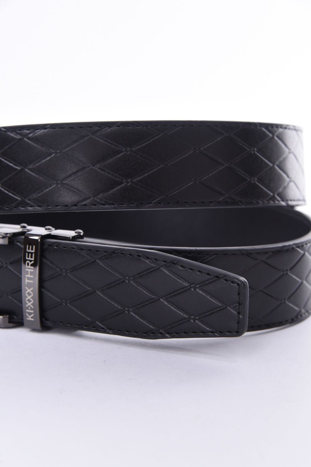 KI-XXX THREE - 【25SS】 AUTO LOCK BELT / ダイヤ柄 オート