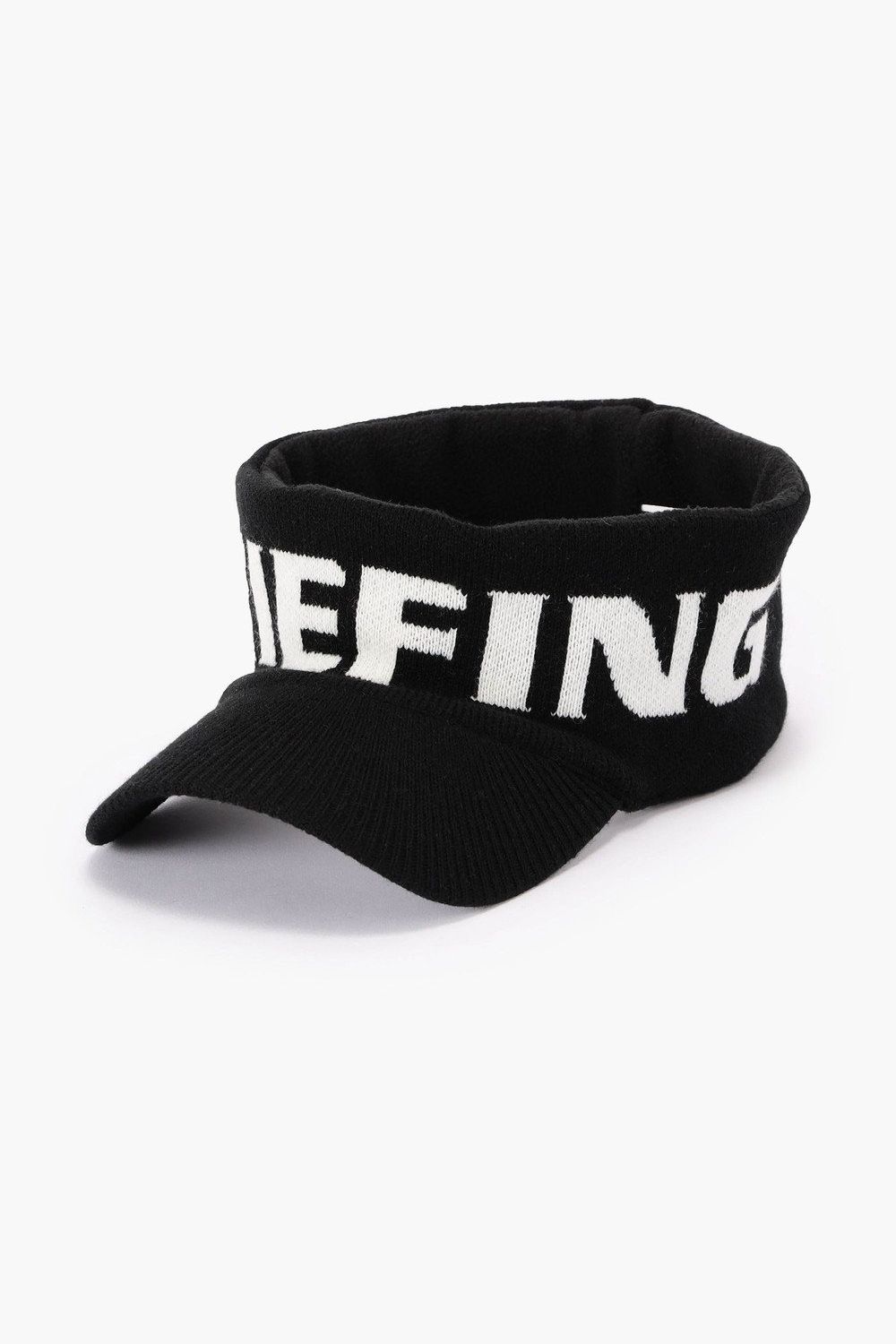 【26AW】 MEN’S KNIT VISOR / ブランドロゴ ニットサンバイザー (ブラック)
