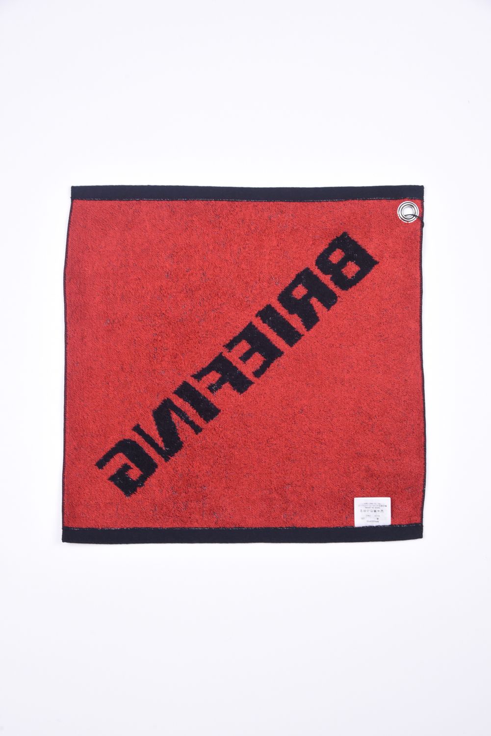 【プレゼント好適品】 LOGO HAND TOWEL / ブランドロゴ ループ付き ハンドタオル ブラック