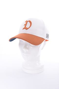 DVRX D Logo Cap / 3Dロゴ刺繍 ベースボールキャップ (ホワイト/オレンジ)