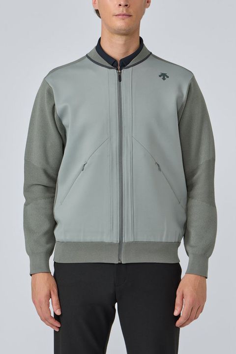 【25AW】 ハイブリッド フルジップ セーター (カーキ)