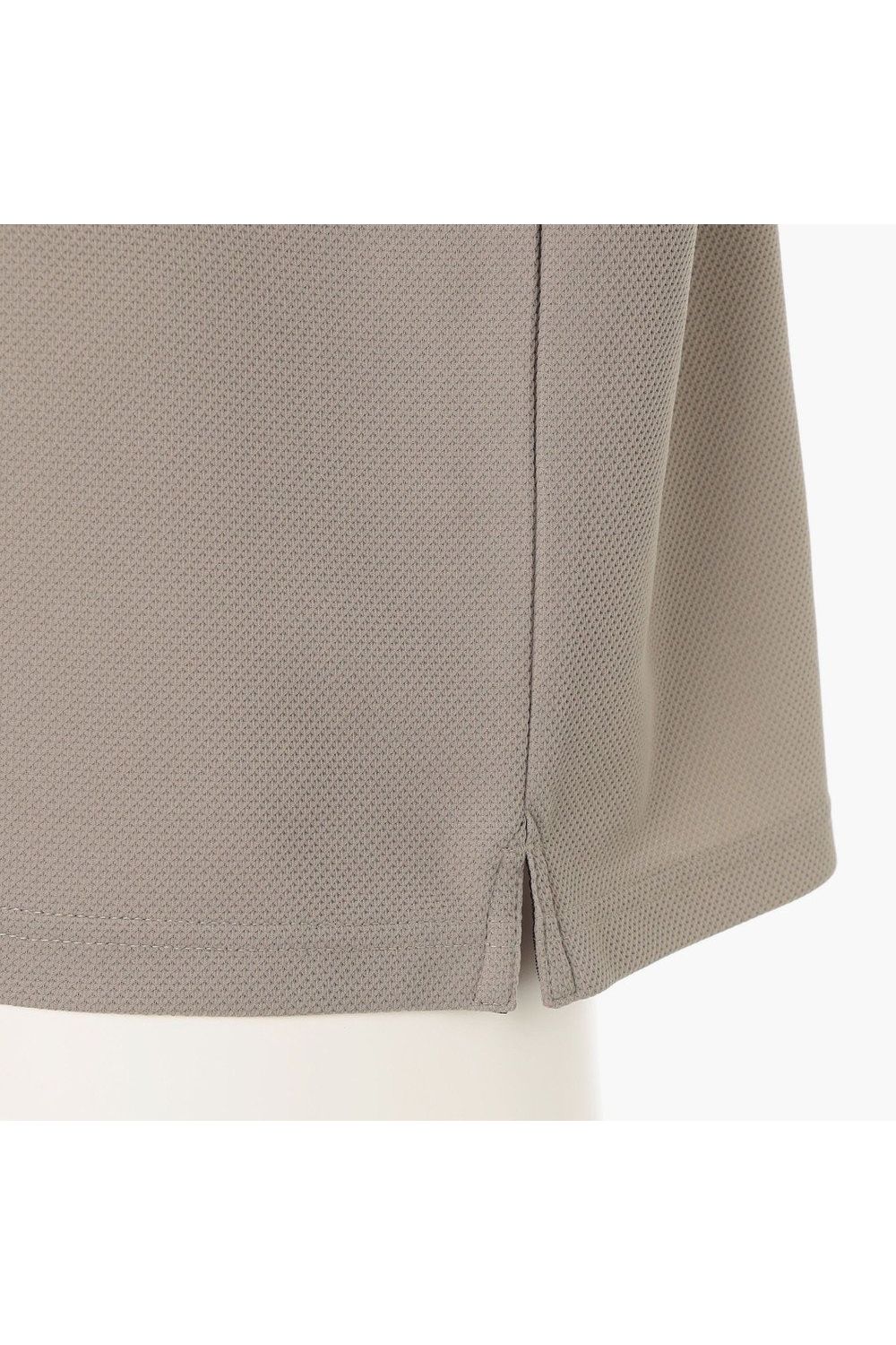 【26SS】 MEN'S LINE HIGHNECK RF / カノコ生地 ラインロゴテープ リラックスフィット モックネックTシャツ (ライトブラウン)