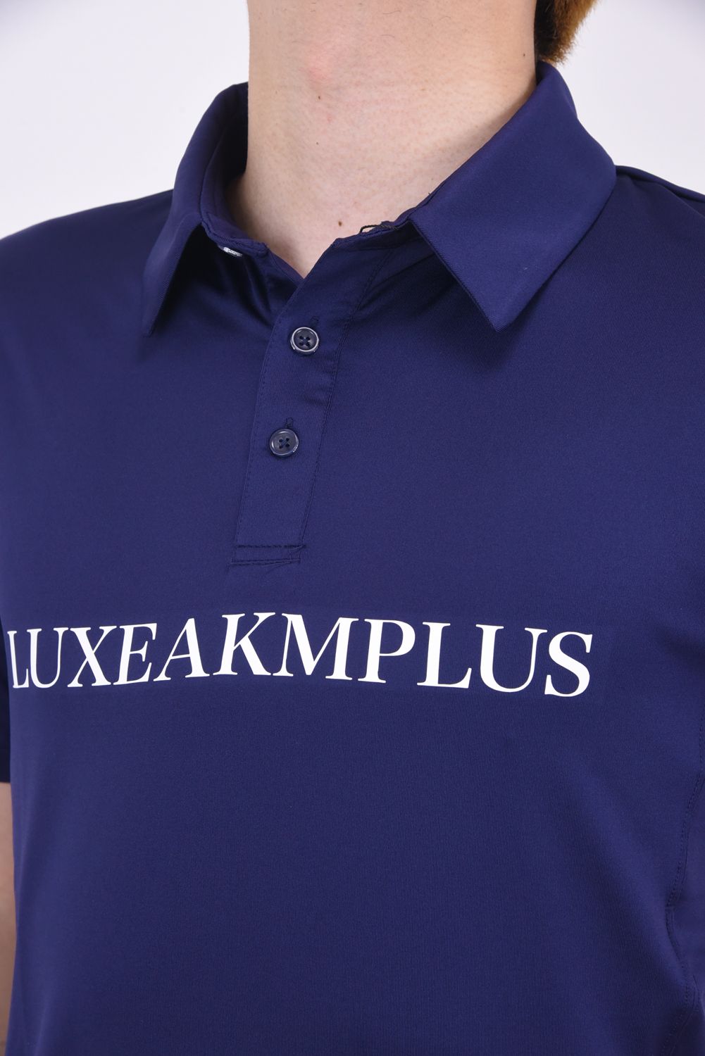 BASIC LOGO POLO SHIRTS / フロントロゴ 半袖ポロシャツ (ネイビー)
