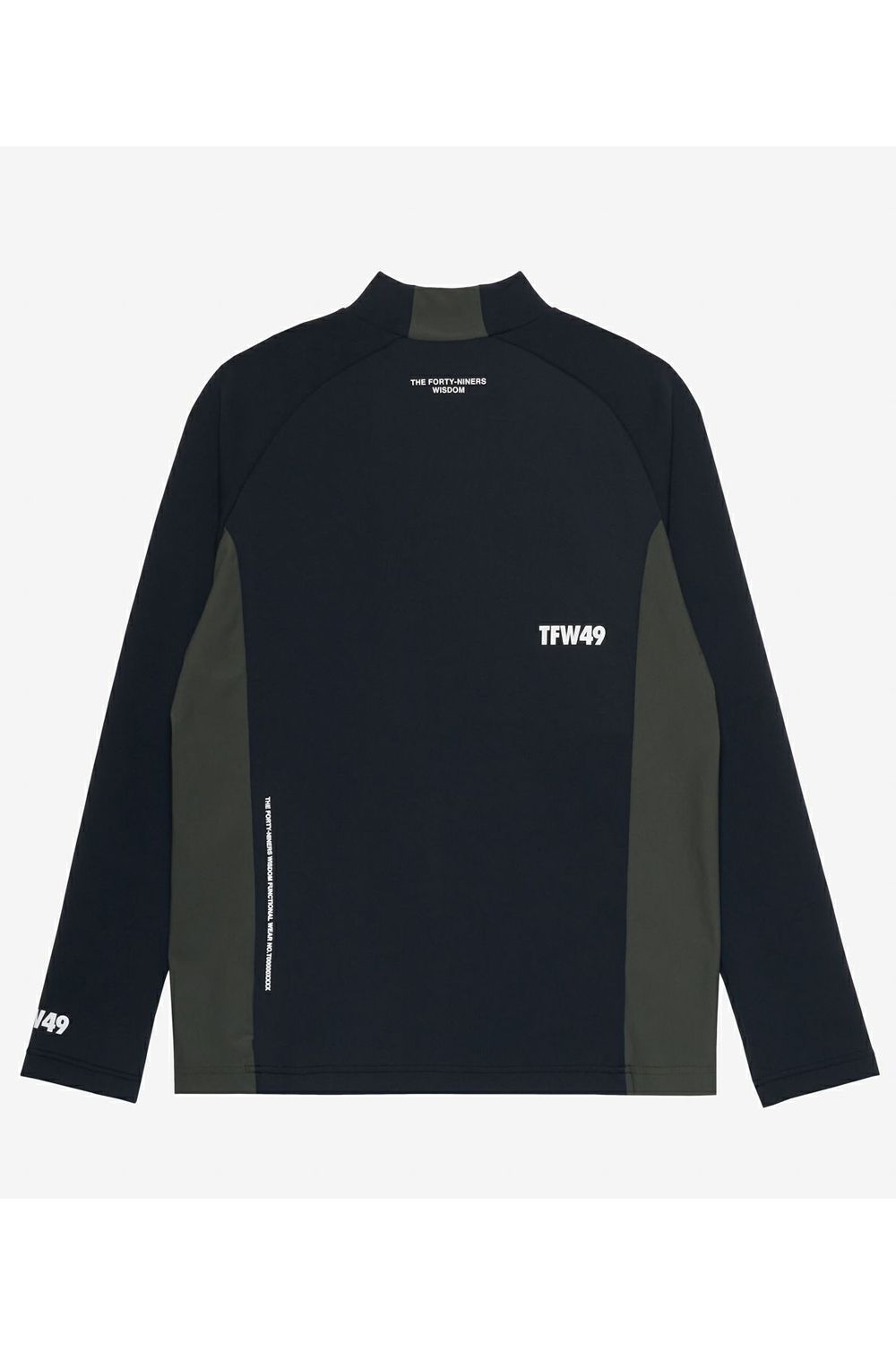 【25AW】 SIDE PANEL LONG SLEEVE MOCKNECK / サイドパネル モックネック ロングスリーブTシャツ (ブラック)