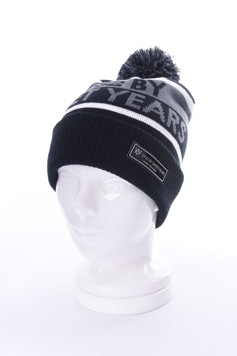 SY32 by SWEET YEARS GOLF - SY BONBON KNIT CAP / ジャカードロゴ