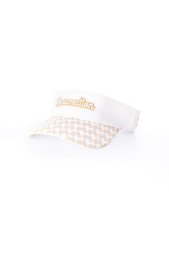 GM BRIM VISOR / ブランドロゴ刺繍 オリジナルテキスタイル サンバイザー (ホワイト)