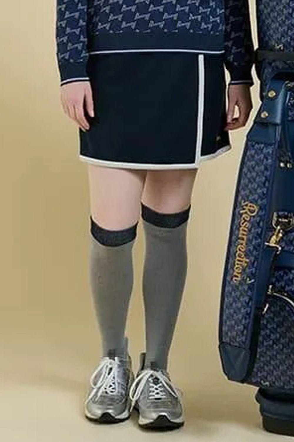 【25AW】【レディース】 WOMENS PIPING LINE SKIRT / 裏起毛 パイピングライン スカート (ネイビー)*