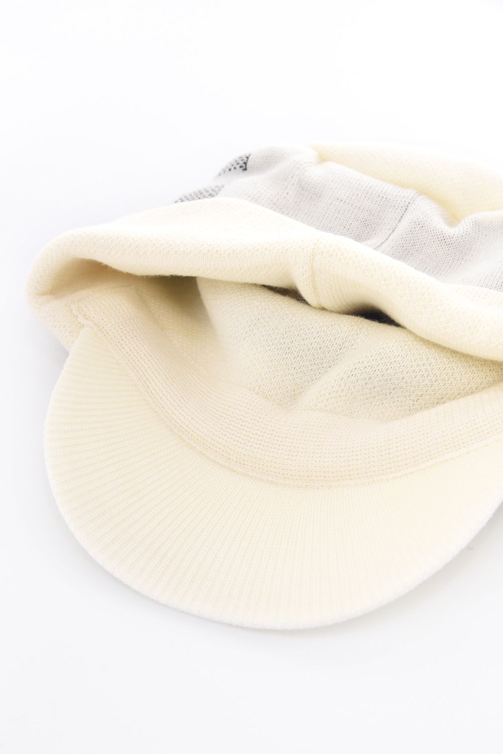 MS WR WOOL KNIT WORK CAP / ブランドロゴジャカード ニットワークキャップ (アイボリー)