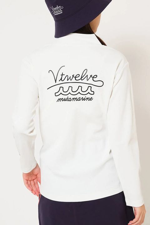 【25AW】 【レディース】 MU12 MOCK / ムータマリン ヴィトゥエルヴ コラボ モックネック Tシャツ (ホワイト)