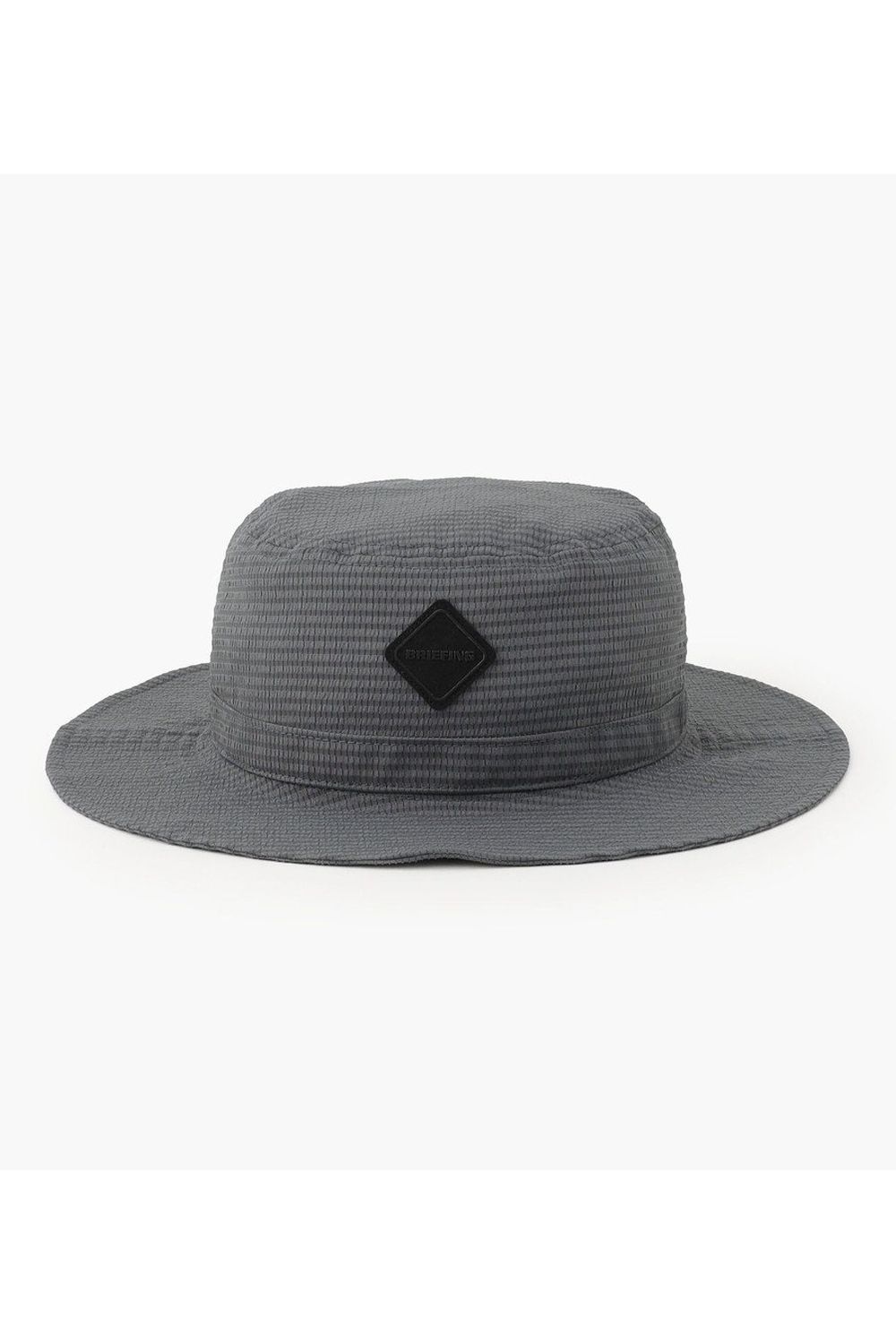 【26SS】 MEN’S SEERSUCKER WIDE HAT / シアサッカー ダイヤモンドロゴ ワイドハット (チャコール)