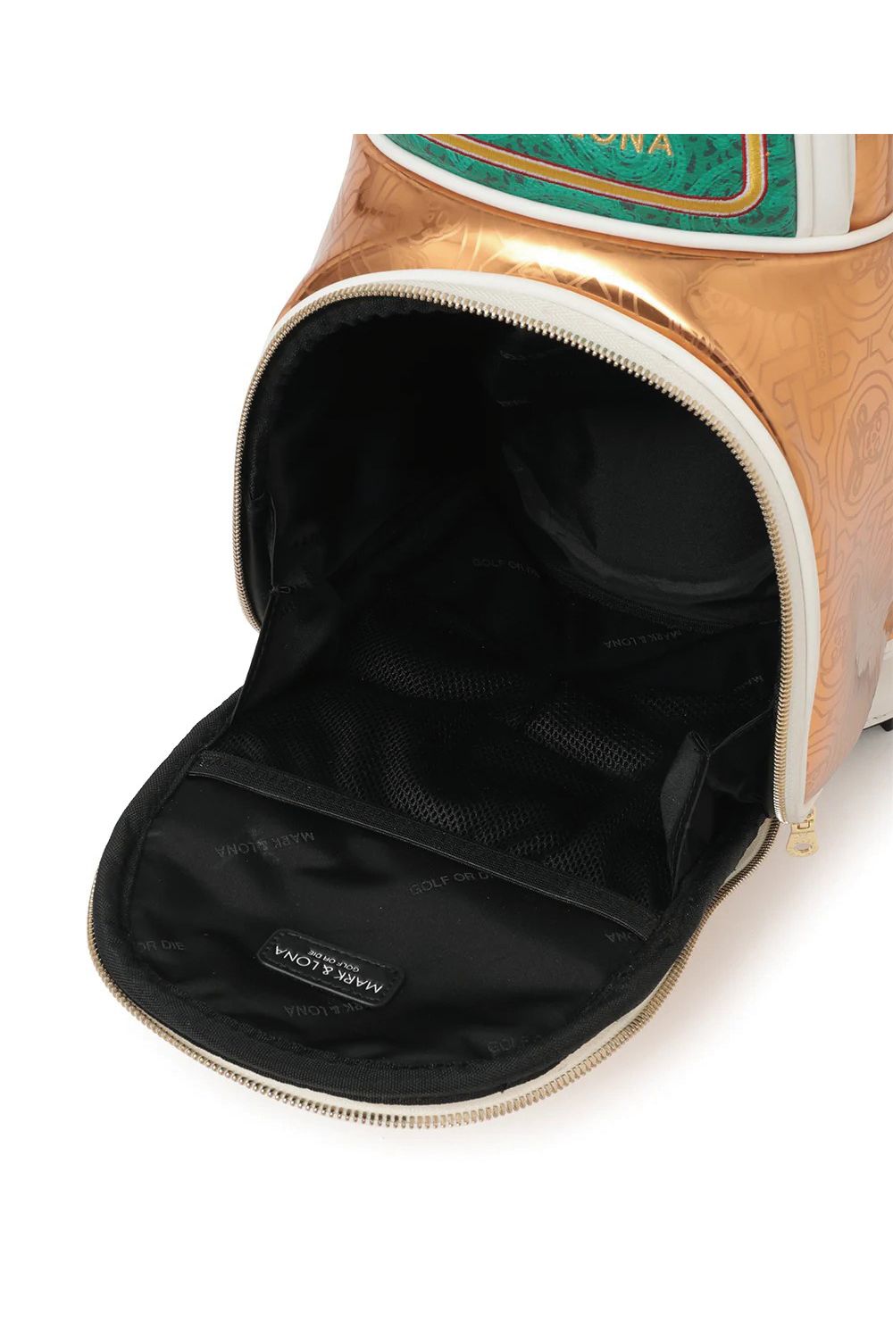 【26SS】【銀行振込・代金引換不可】【返品・交換不可】 STELA CHROME EDITION CADDY BAG / ミラーエナメル アラベスクパターン カートタイプ キャディバッグ (カッパー) (2月18日入荷予定)