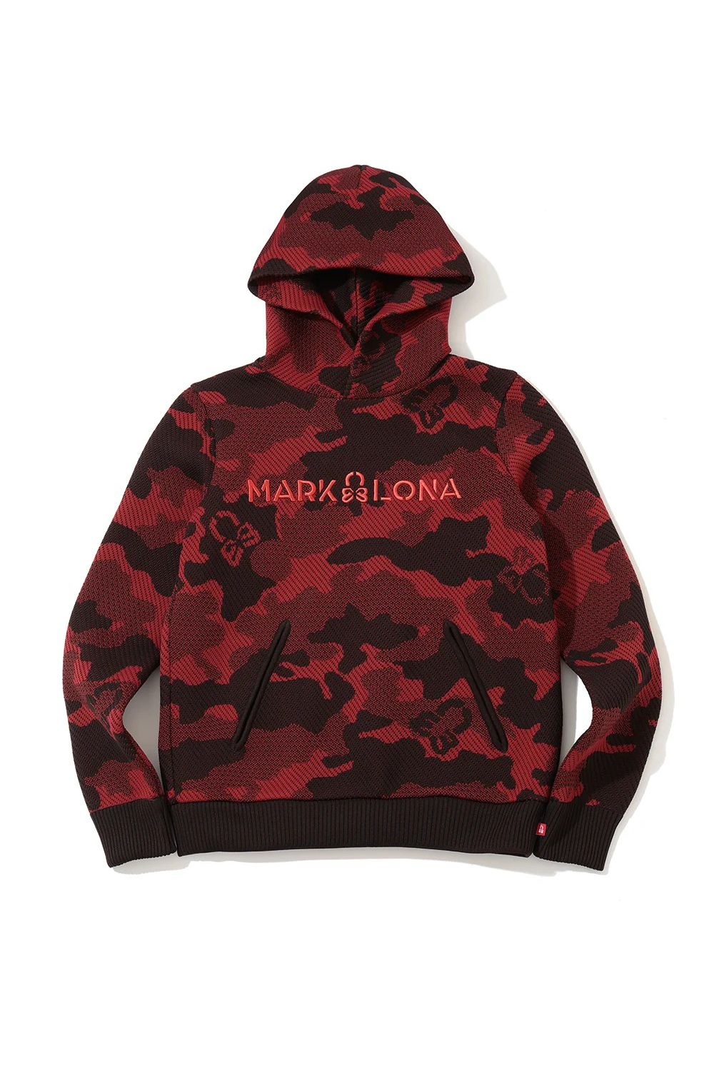 【26AW】【レディース】 MERCURY CAMO JACQUARD KNIT / ジャパンメイド カモフラジャカード ニットパーカー (レッド)
