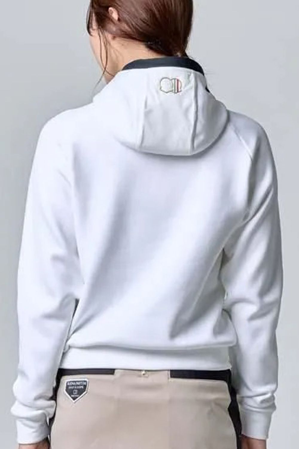 【26AW】【レディース】 KARUISHI HOODIE MOCK SHIRTS / 高機能フリース モックネック スウェットパーカー (ホワイト)*