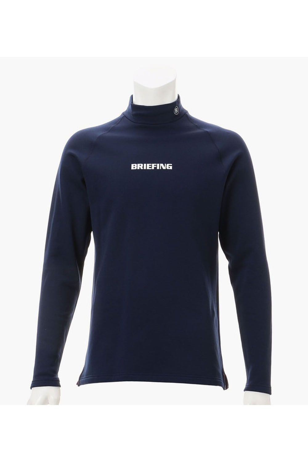 MEN'S WARM LS HIGH NECK / ブランドロゴ 起毛素材 ハイネックトップス (ネイビー)
