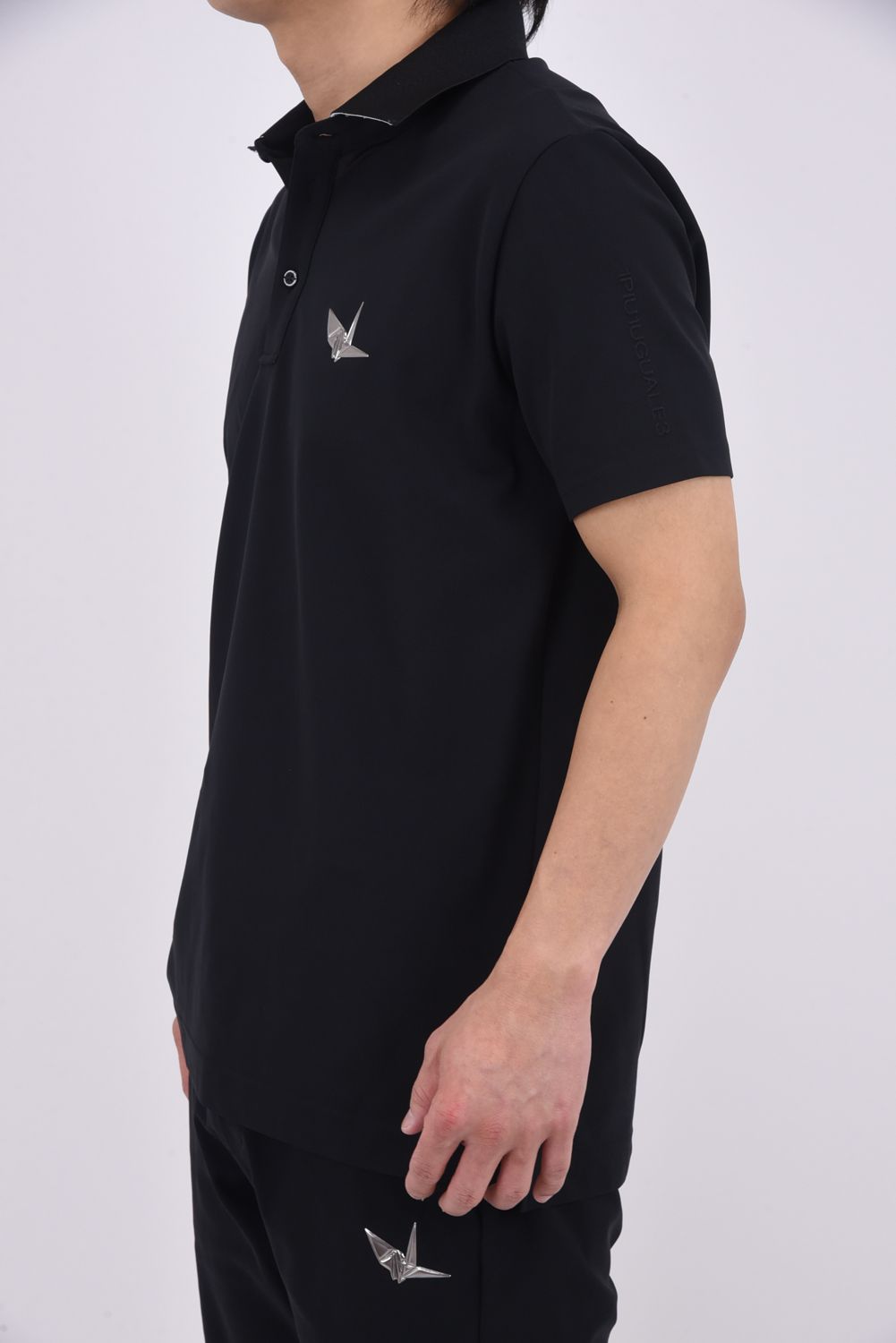 【26SS】 LUXE MESH POLO / 接触冷感 微細メッシュ生地 ポロシャツ (ブラック)