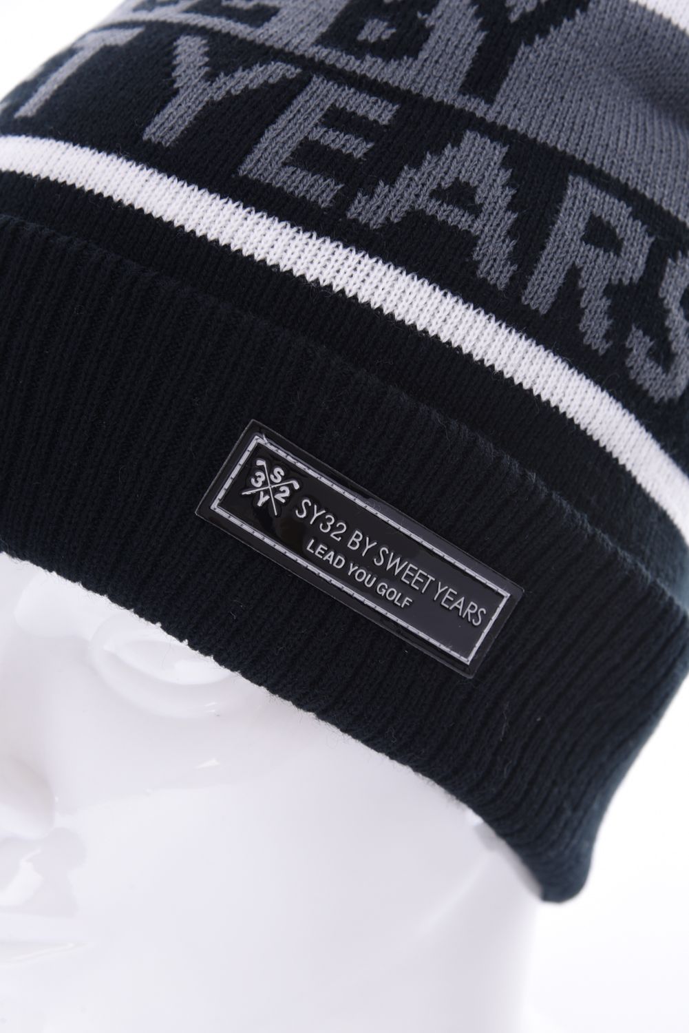 SY32 by SWEET YEARS GOLF - SY BONBON KNIT CAP / ジャカードロゴ