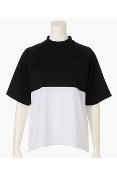 【26SS】【レディース】 WOMEN’S BI-COLOR HIGHNECK RF / バイカラー リラックスフィット ハイネックTシャツ (ブラック)