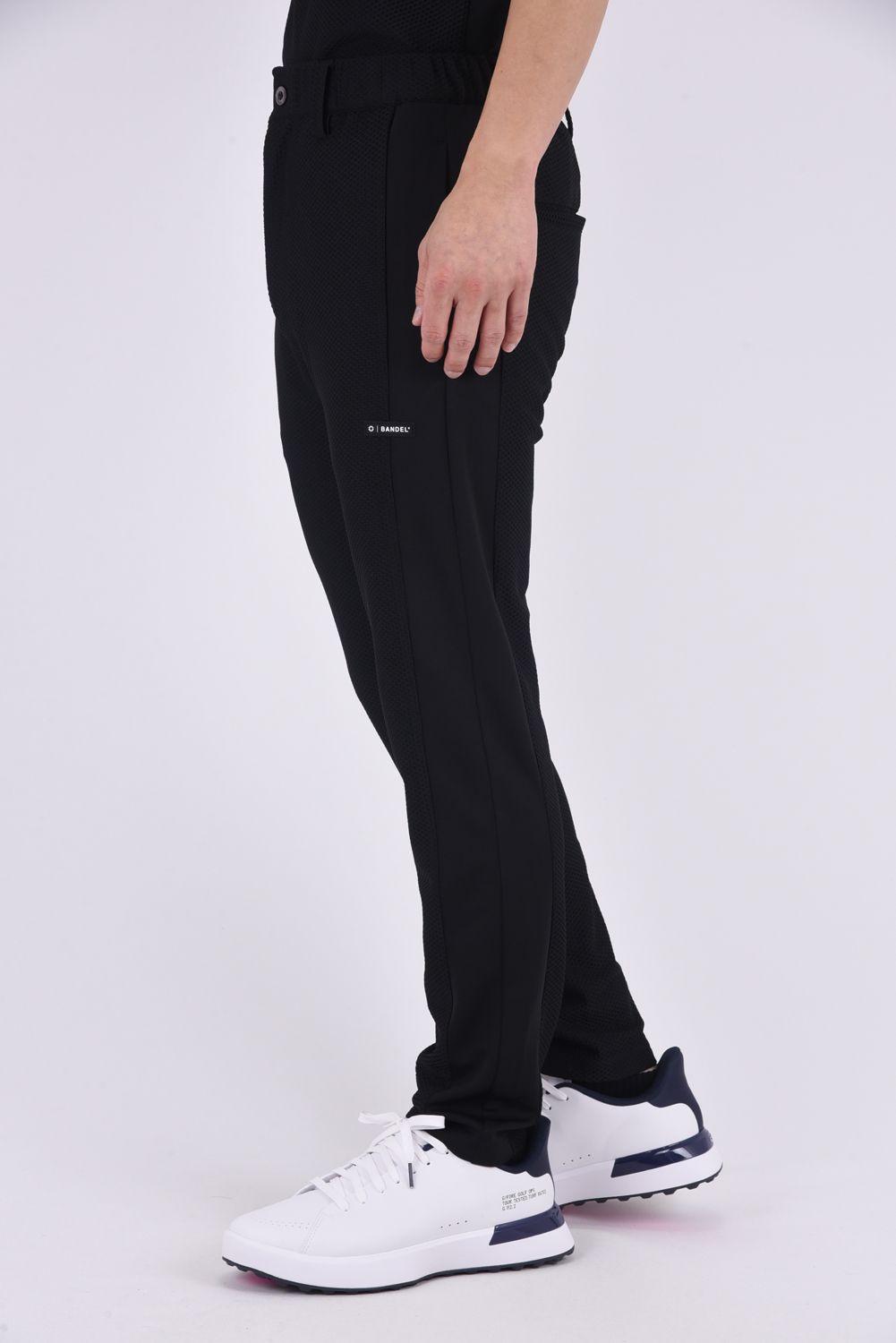 【26SS】 DRY WAFFLE SWITCH TAPERD PANTS / ドライワッフル サイド切り替え テーパードパンツ (ブラック)