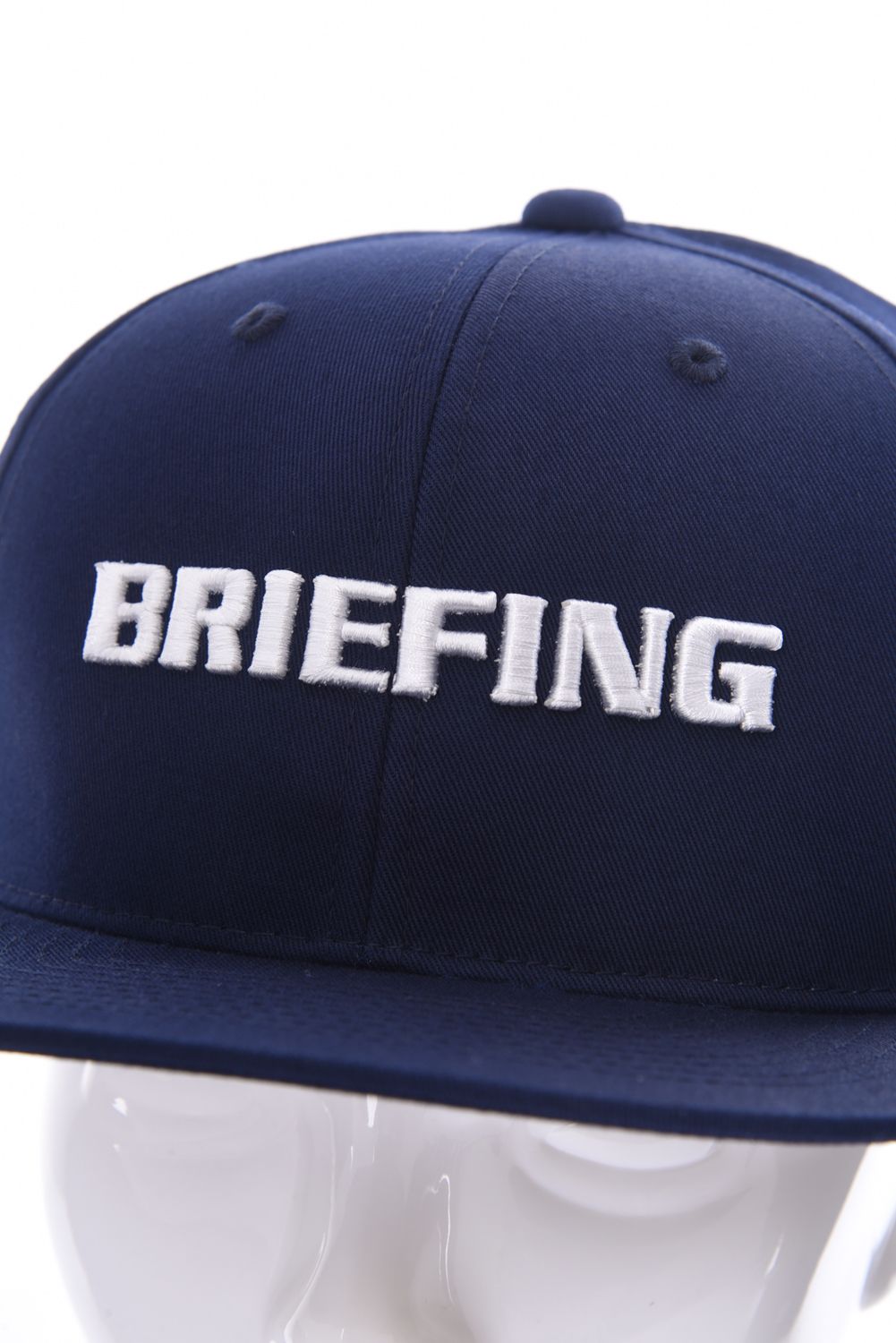 MENS BASIC FLAT VISOR CAP / ブランドロゴ ベーシック フラットキャップ ネイビー