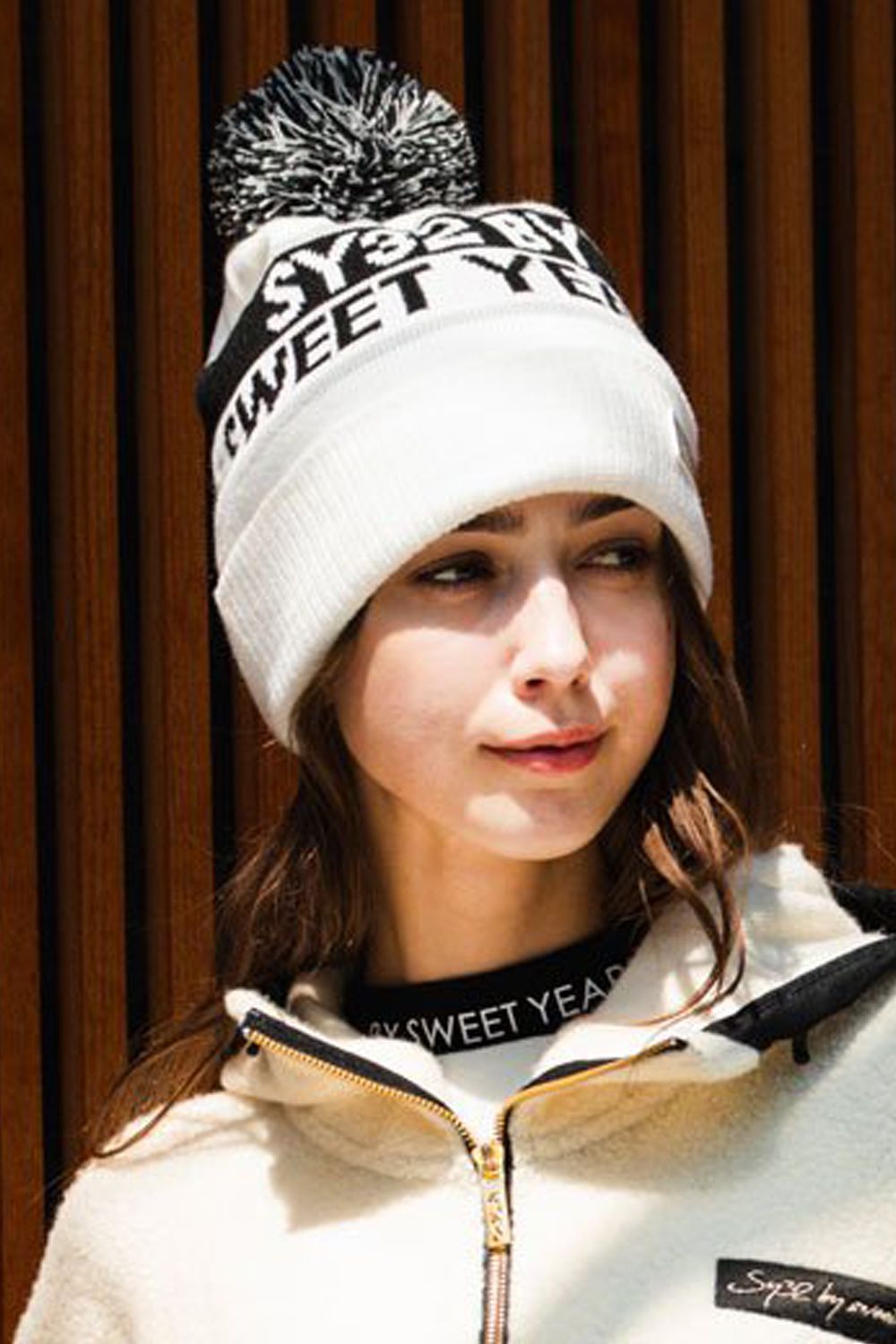 SY32 by SWEET YEARS GOLF - SY BONBON KNIT CAP / ジャカードロゴ