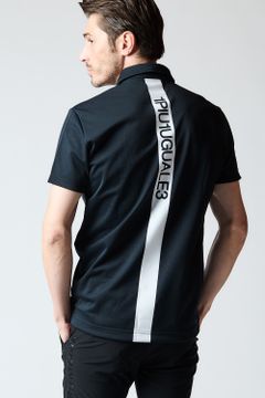 BACK TAPE LOGO S/S POLO / アイコンロゴ バックテープロゴ 鹿の子ポロシャツ ブラック