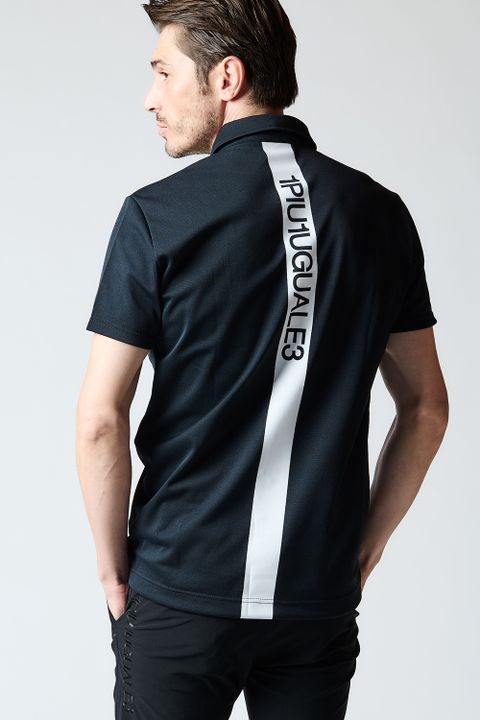 BACK TAPE LOGO S/S POLO / アイコンロゴ バックテープロゴ 鹿の子ポロシャツ ブラック