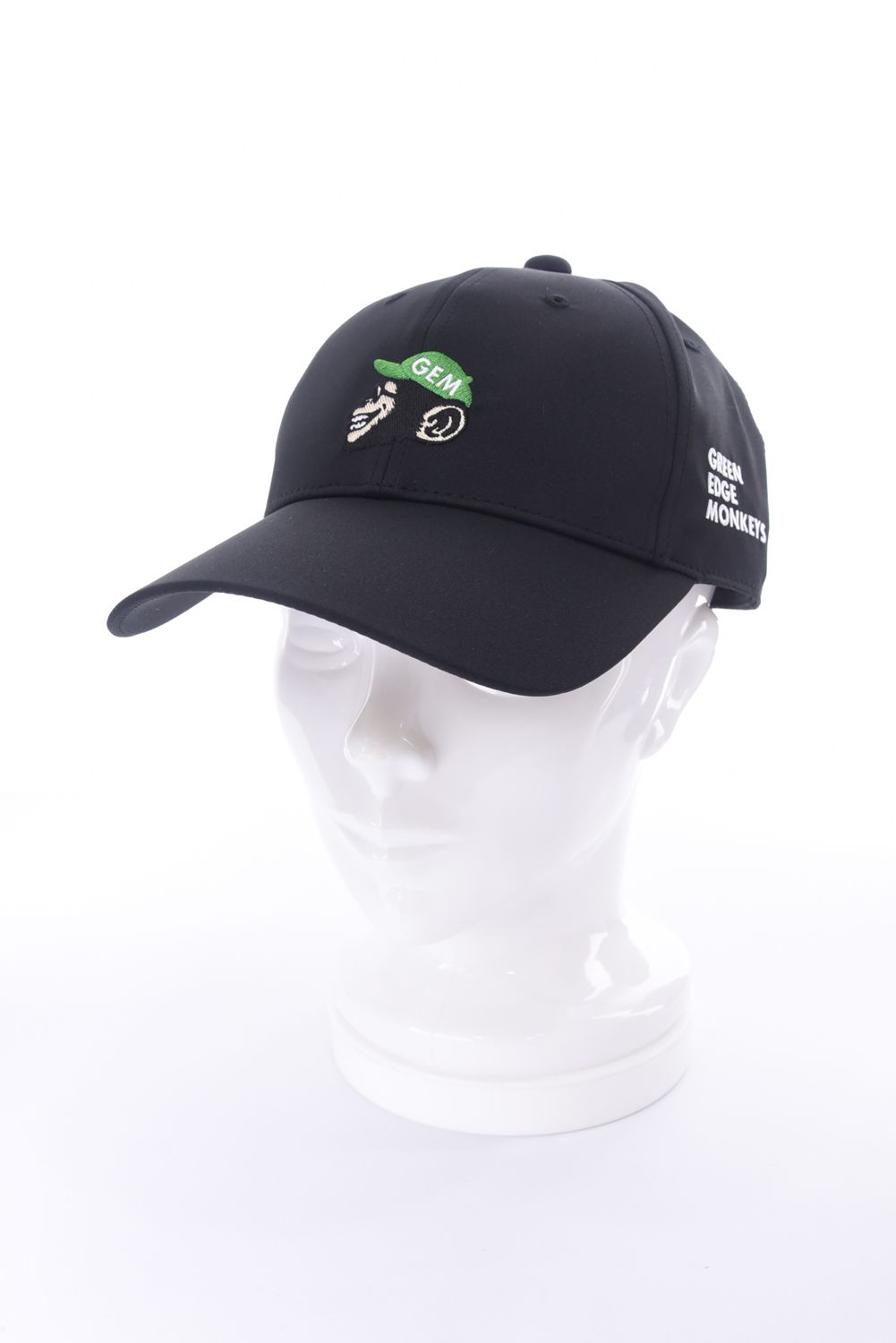 【26SS】 CAP / モンキー刺繍ワッペン ベースボールキャップ (ブラック)