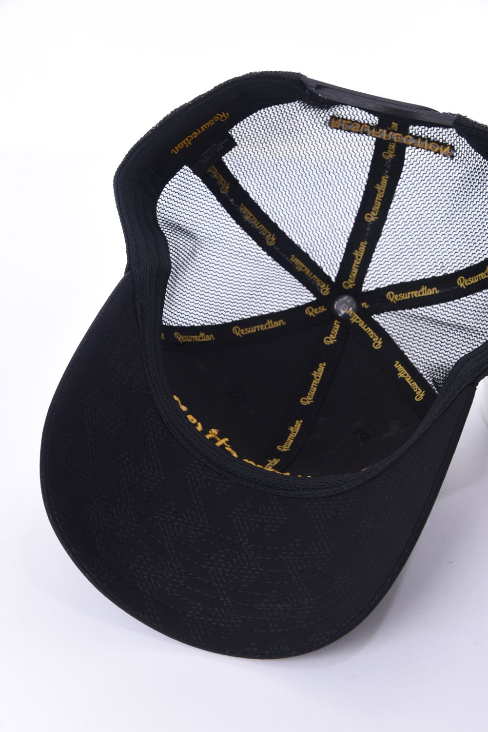 Resurrection - GM EMBOSS MESH CAP / ブランドロゴ刺繍