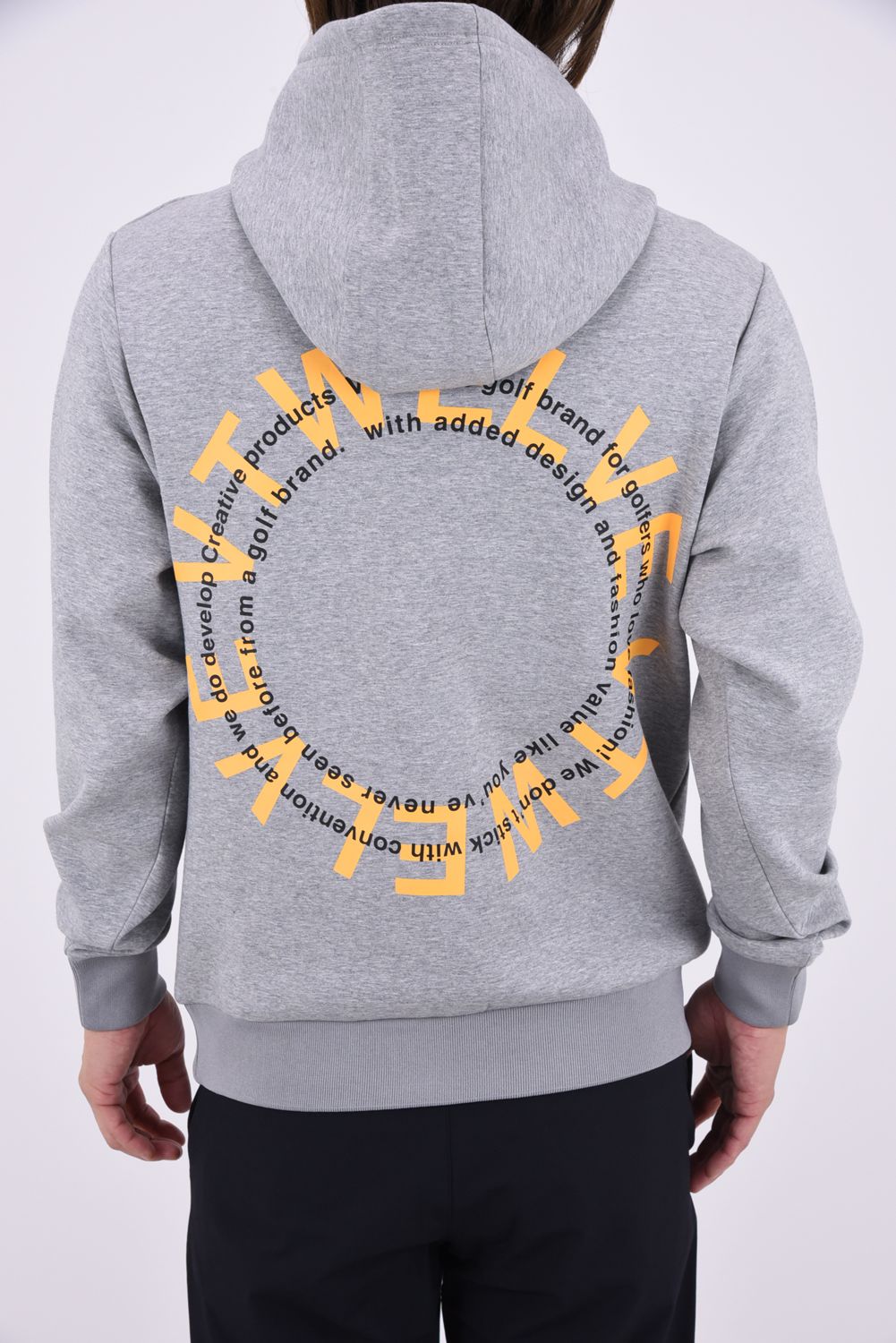 【26AW】 RING LOGO PARKA / ダンボールニット サークルロゴ ジップポケット プルオーバーフーディー (グレー)