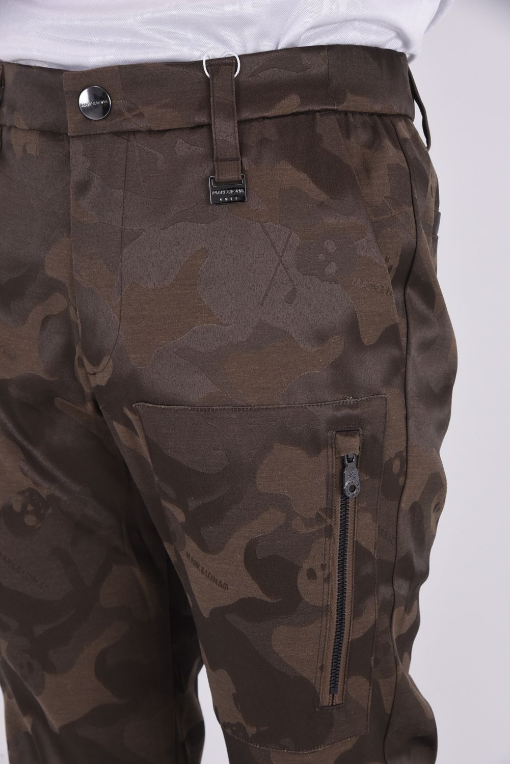 【2025AW】 GAUGE STRETCH JACQUARD PANTS / オリジナルカモジャカード ストレッチロングパンツ (ブラウン)