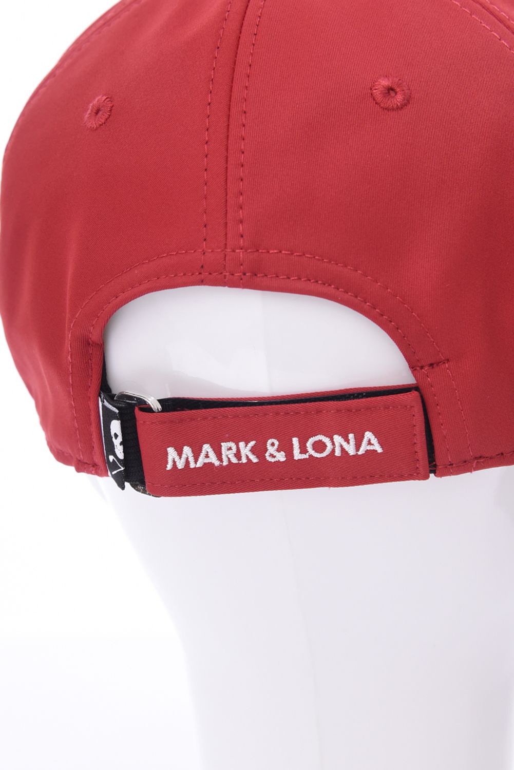 【26SS】 IRON SKULL CRYSTAL ACCENT CAP / アイアンスカル ブランドロゴ刺繍 ベースボールキャップ (レッド)