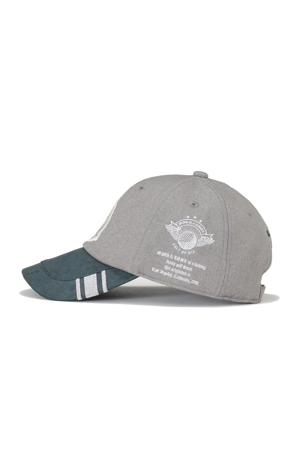 【26AW】 TRIUMPH SUEDE COMBO CAP / チャンピオンシップエンブレム バイカラー異素材 キャップ (シルバーグレー)