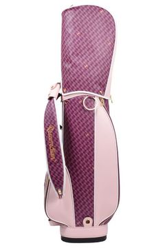 【銀行振込・代金引換不可】【返品・交換不可】  RALLINA (ラリーナ) / ブランドオリジナルテキスタイル カートタイプ キャディバッグ (ヴァイオレット)*