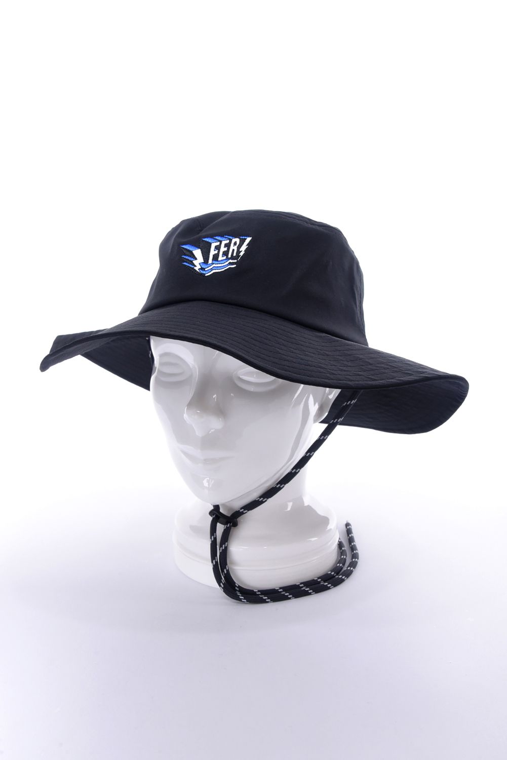 【26SS】【FER COLLECTION】 SWAG LOGO DRY TECH HAT / 3Dロゴ刺繍 2WAYバケットハット (ブラック)