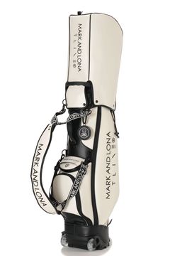 【26SS】【T-LINE】【銀行振込・代金引換不可】【返品・交換不可】 VELOCITY ROLL HYBRID STAND BAG / モノトーン シンセティックレザー スタンドタイプ キャスター付きキャディバッグ (ホワイト)