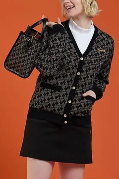 【25AW】【レディース】 GM JACQUARD KNIT CARDIGAN / GMジャガード ニットカーディガン (ブラック)*
