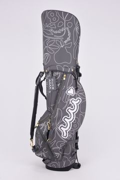【銀行振込・代金引換不可】【返品・交換不可】 CADDY BAG & COVER / ボタニカル柄 キャディバッグ&ヘッドカバーセット (グレー)