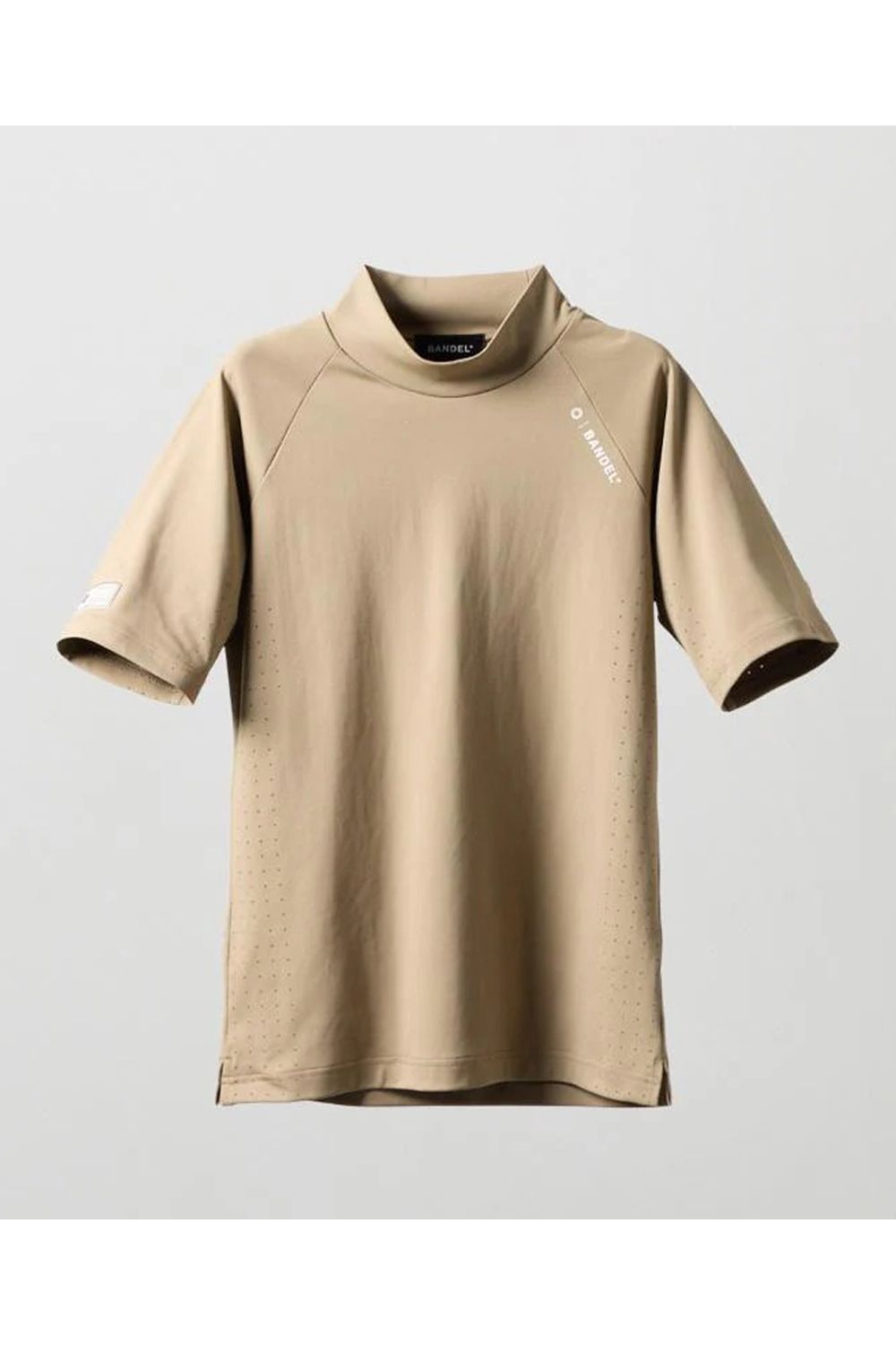 【26SS】 【レディース】 HEAT PUNCHING MOCK NECK / バックロゴ パンチング モックネックTシャツ (サンドカーキ)