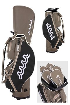 【26AW】 DUAL MAG PRO POLY COMBO CADDY BAG & HEAD COVER / ナイロン バイカラー カートタイプ キャディバッグ&ヘッドカバーセット (カーキ)