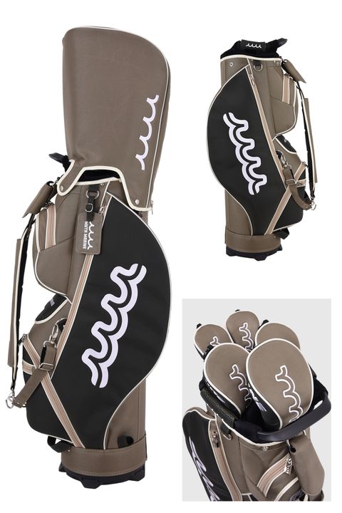 【26AW】 DUAL MAG PRO POLY COMBO CADDY BAG & HEAD COVER / ナイロン バイカラー カートタイプ キャディバッグ&ヘッドカバーセット (カーキ)