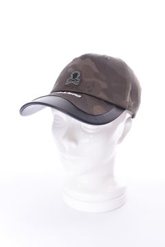 GAUGE CRYSTAL ICON CAP / オリジナルカモジャカード 異素材切り替え ベースボールキャップ (ブラウン)