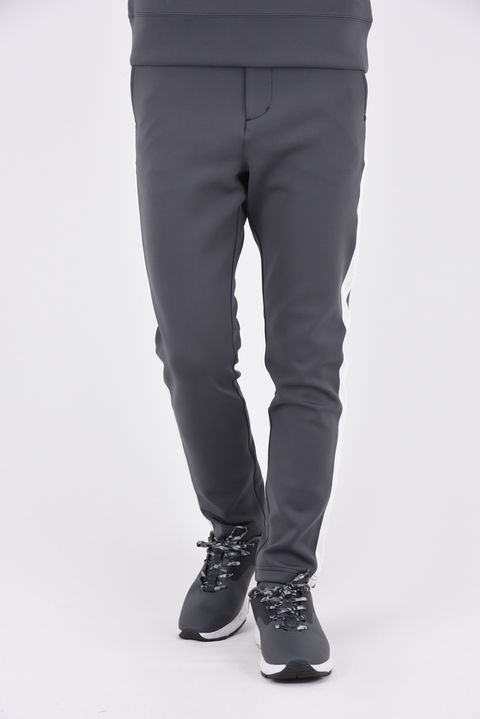 MENS SIDE LOGO LINE SLIM PANTS / サイドロゴライン スリムパンツ (チャコール)