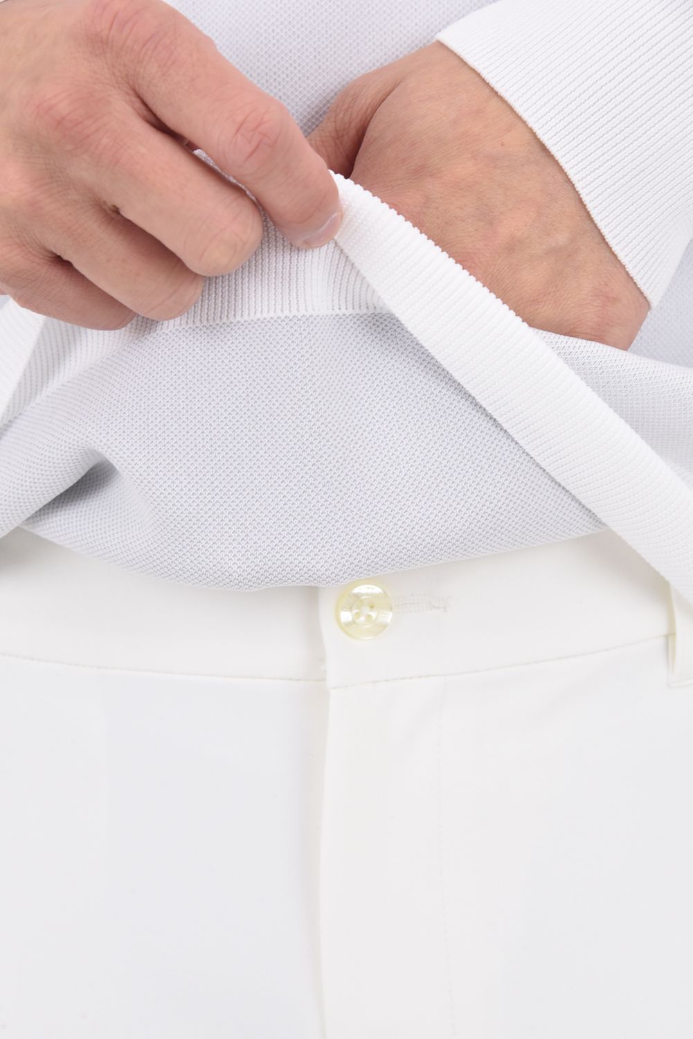 【26SS】 GAUGE BACK PANEL CAMOUFLAGE CREW / オリジナルカモジャカード ブランドロゴ クルーネックニット (ホワイト)