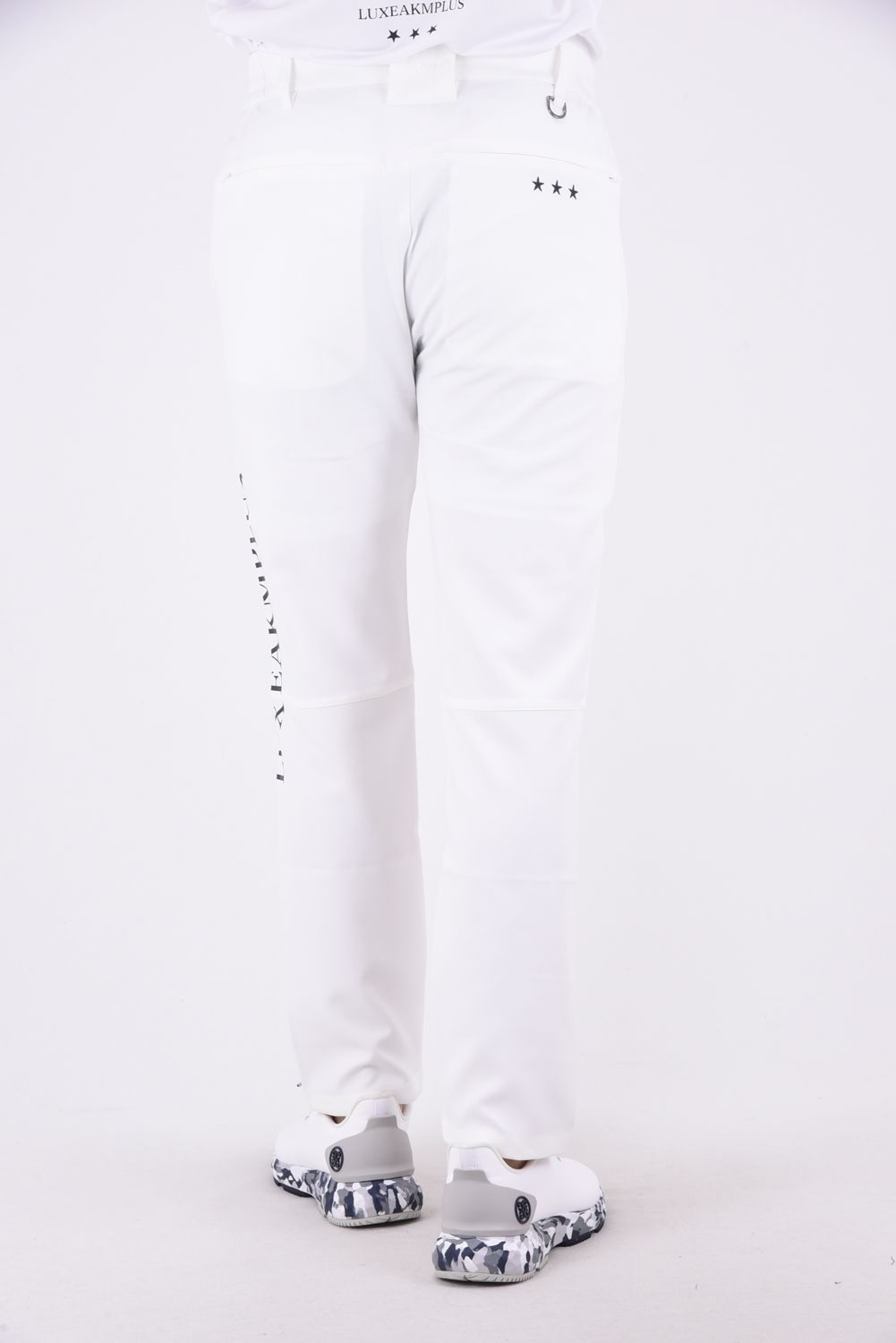 TRACK LONG PANTS / トラックロゴ ストレッチ ロングパンツ (ホワイト)