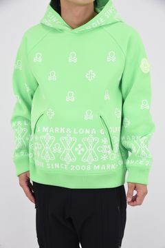 【2025AW 木村拓哉さん着用 VOL.3】 SVASTIKA POLY FLEX HOODIE / クロスモチーフ オリジナルジャカード ニットフーディー (グリーン)