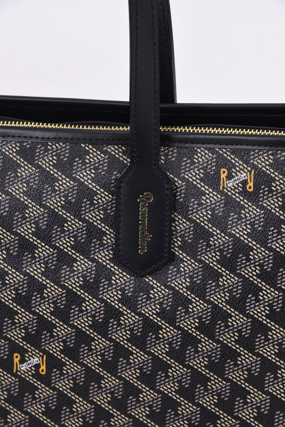 LANIUS BIZ (ラニウス ビズ) / ブランドオリジナルテキスタイル ビジネストートバッグ (ダークブラック)*