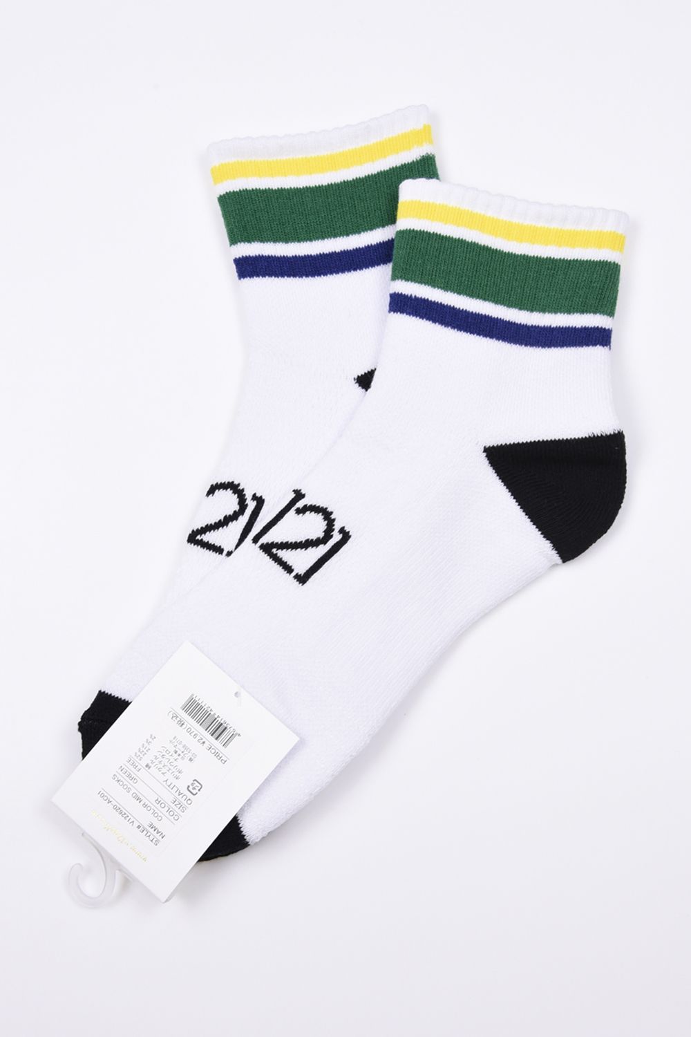 【26AW】 COLOR MID SOCKS / カラーライン ミドルソックス (グリーン)