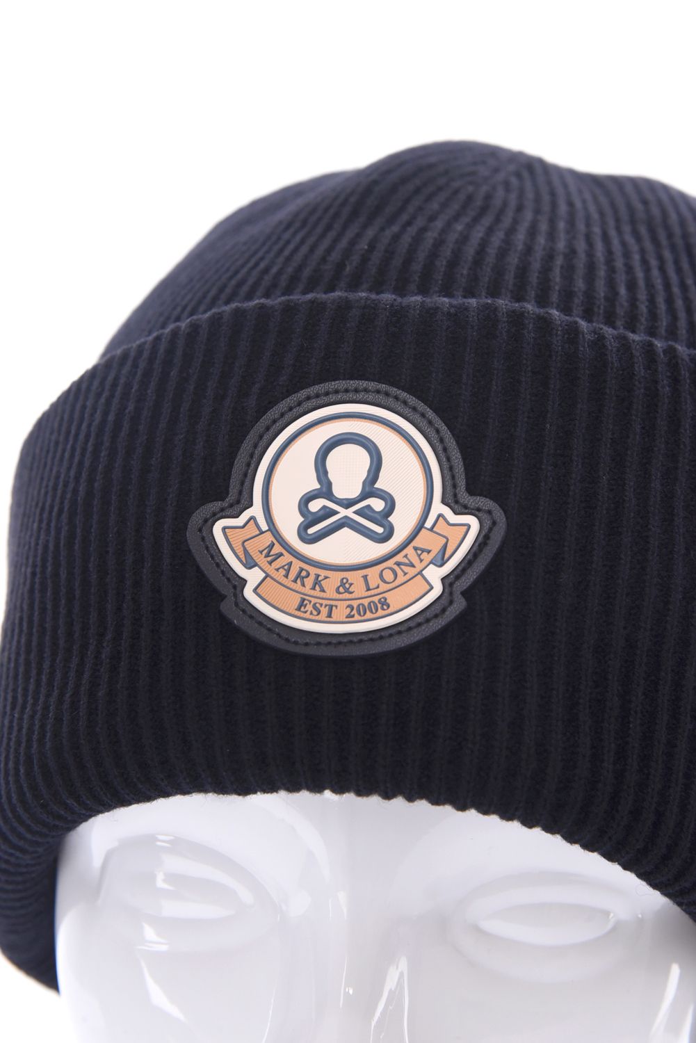 EVER WHOLE GARMENT MERINO BEANIE / ブランクスカルワッペン カラビナ付き ワッチキャップ (ブラック)